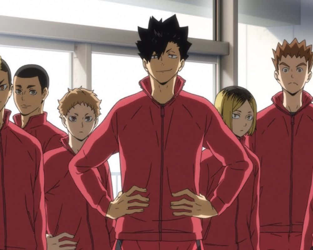 The Nekoma High Boys Volleyball Team Makes The Best Of Each Match Wallpaper