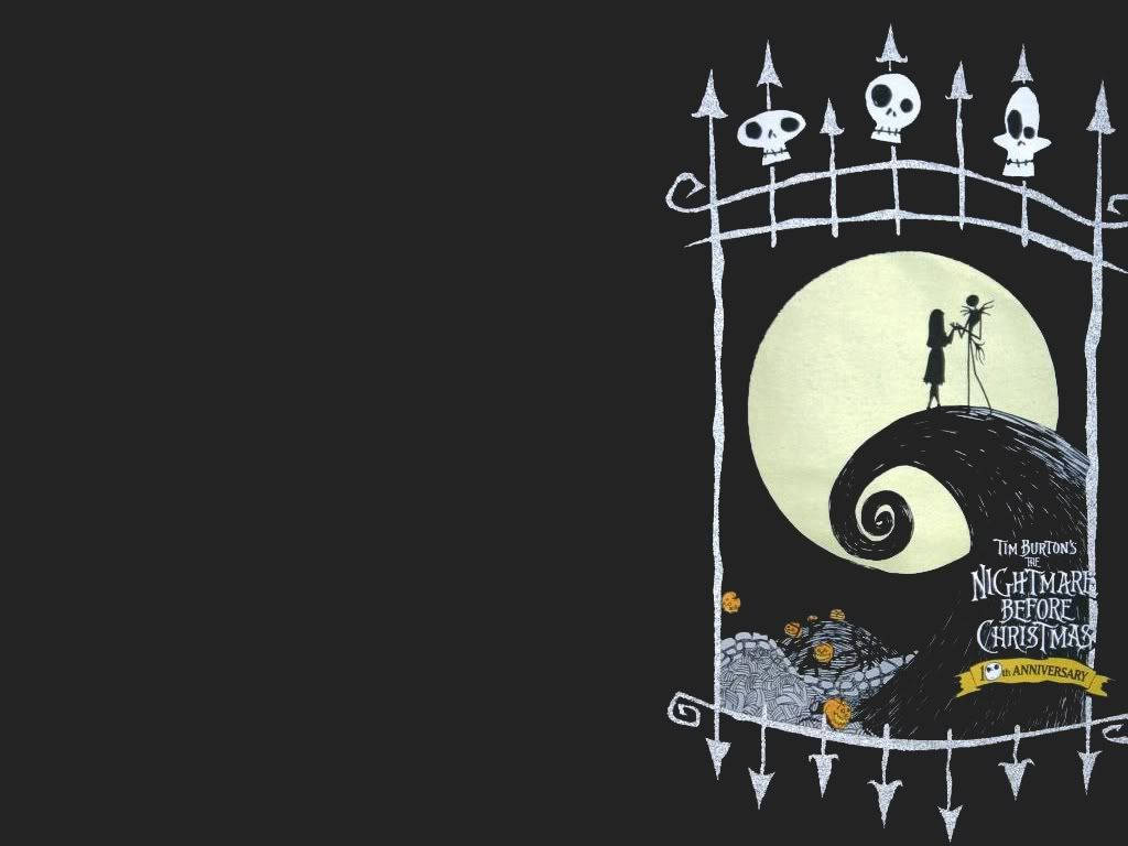 The Nightmare Before Christmas In Black Wallpaper