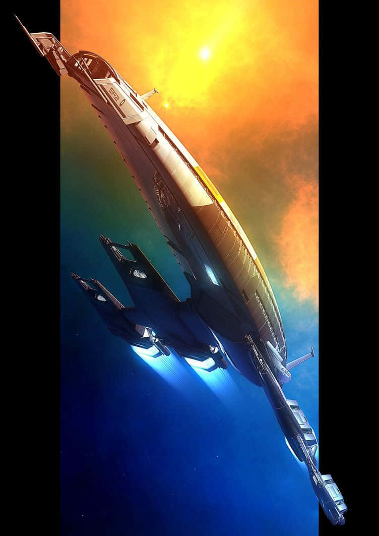 The Normandy Sr-2 In Deep Space Wallpaper