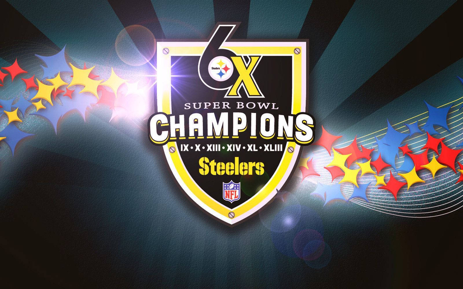 The Pittsburgh Steelers: 6-time Super Bowl Champions Wallpaper