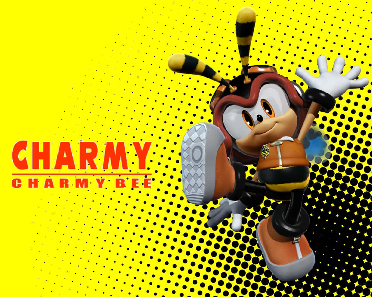 The Playful Charmy Bee In Action Wallpaper