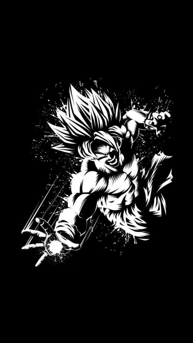 The Popular Anime “dragon Ball Black And White” Wallpaper