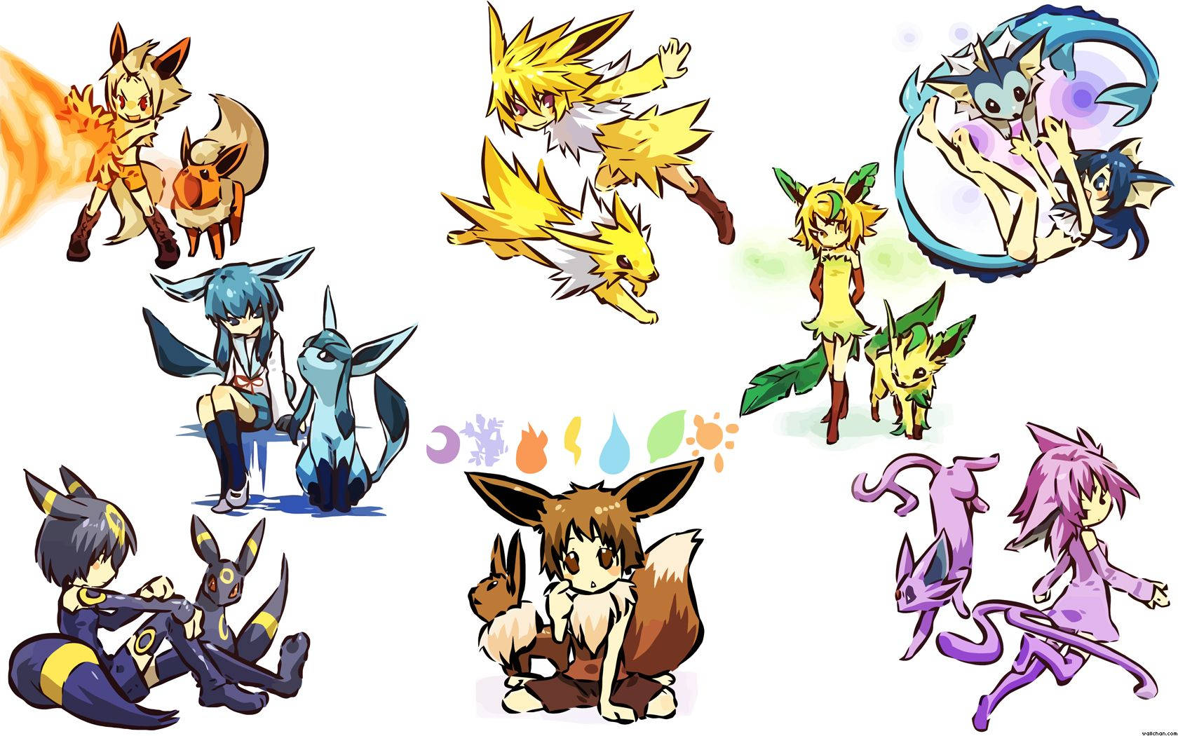 The Power Of Eevee Evolutions - Human Wallpaper