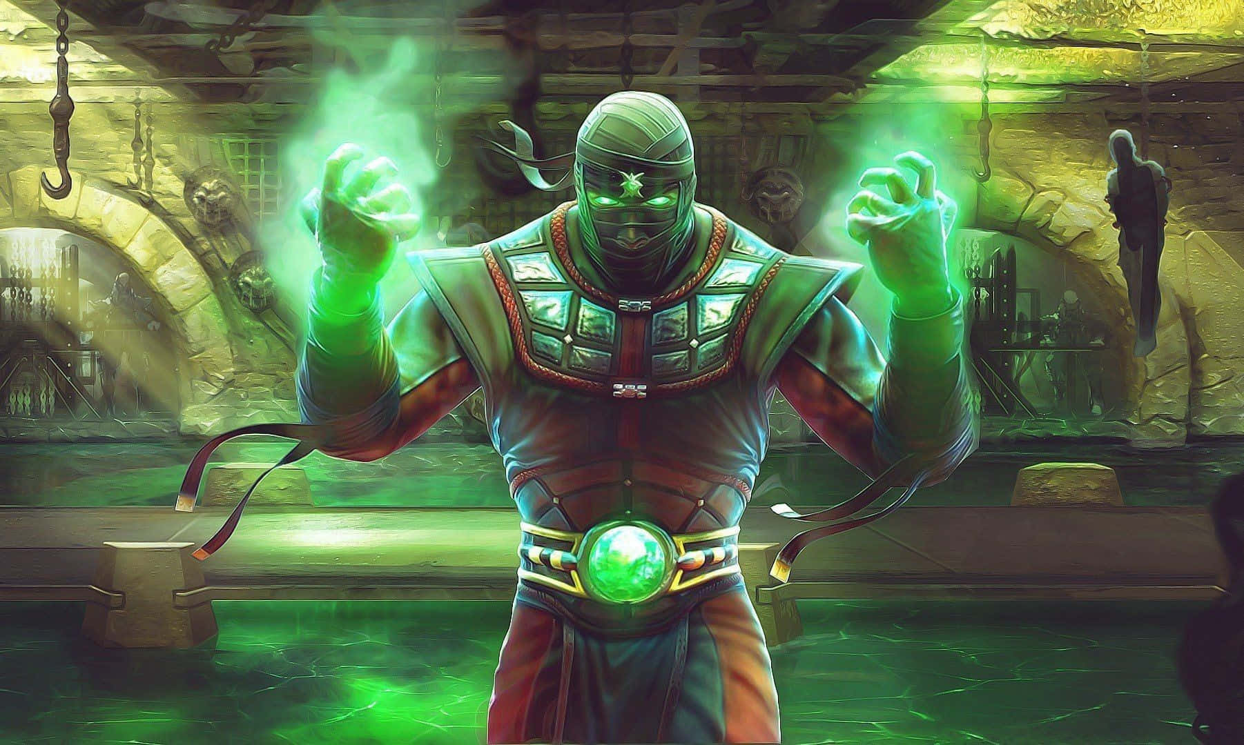 The Powerful Ermac In A Fierce Pose From Mortal Kombat Wallpaper