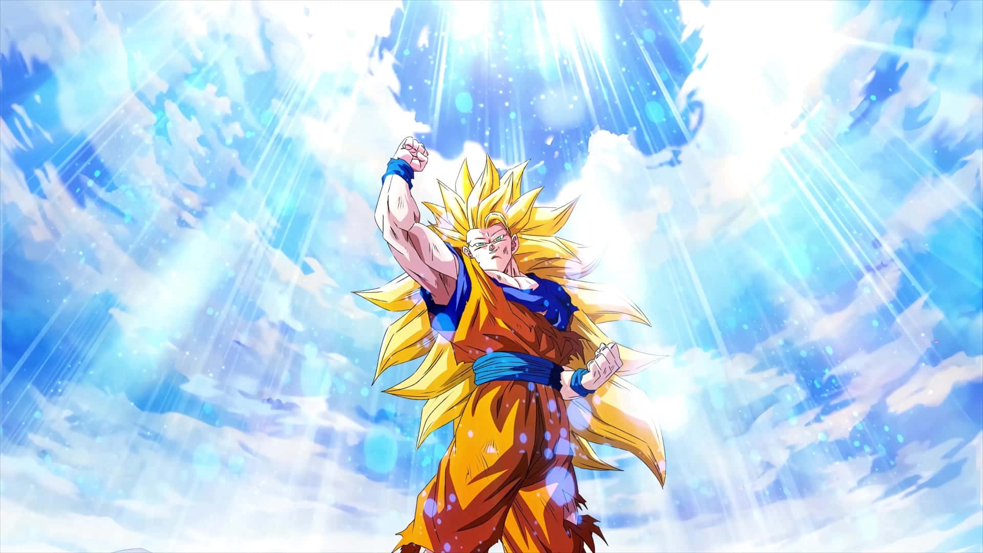 The Powerful Super Saiyan 3 Form Of Goku Wallpaper