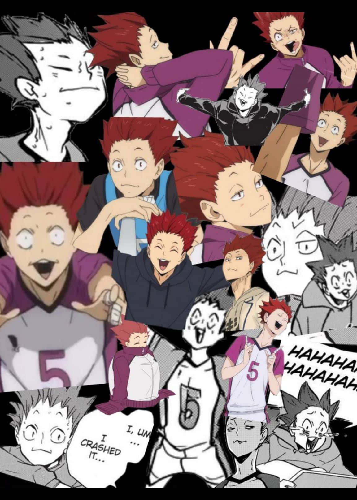 The Powerful Tendo Satori - Action-packed Haikyuu Moment Wallpaper