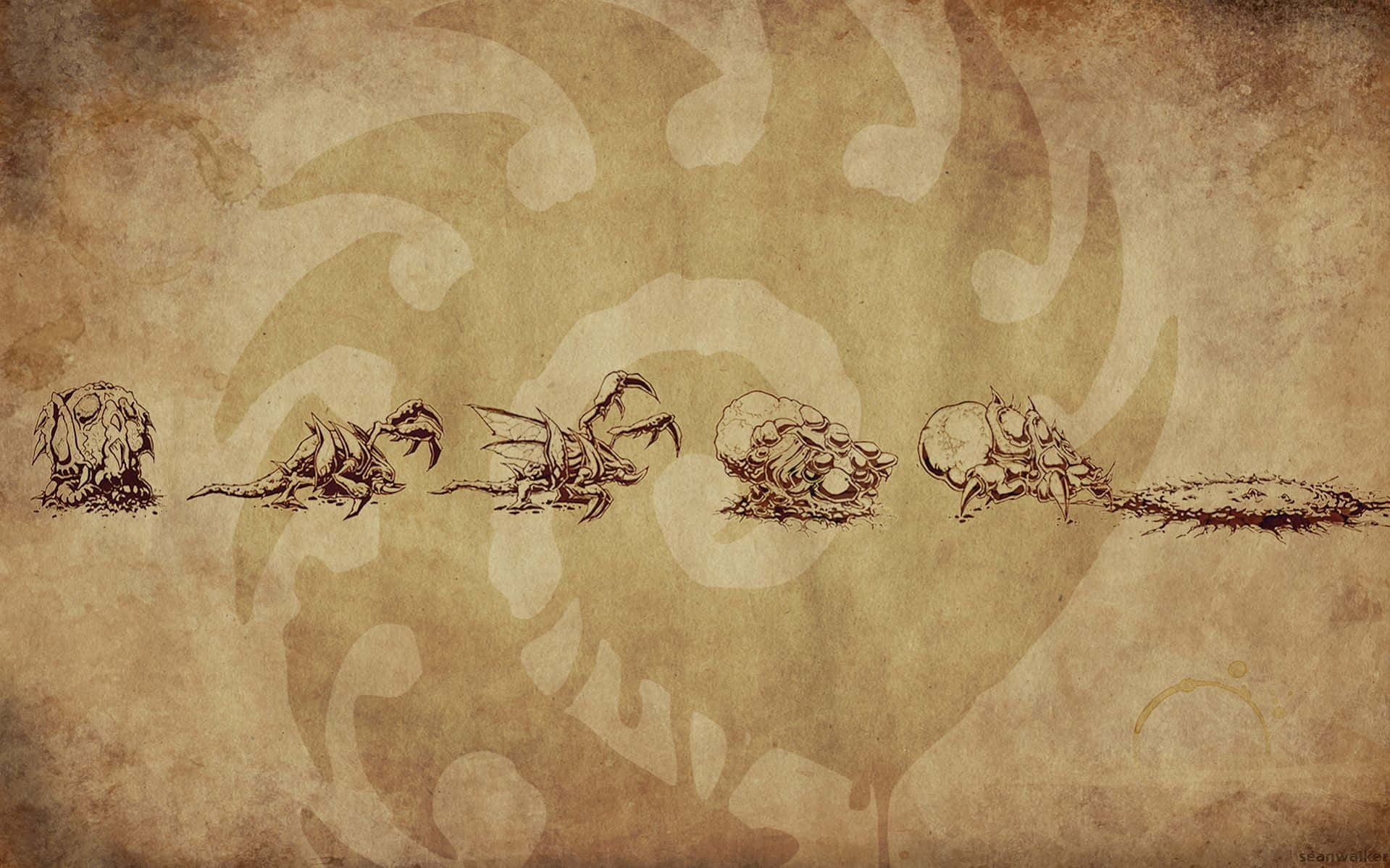 The Relentless Swarm Of The Zerg Prepare For Battle. Wallpaper