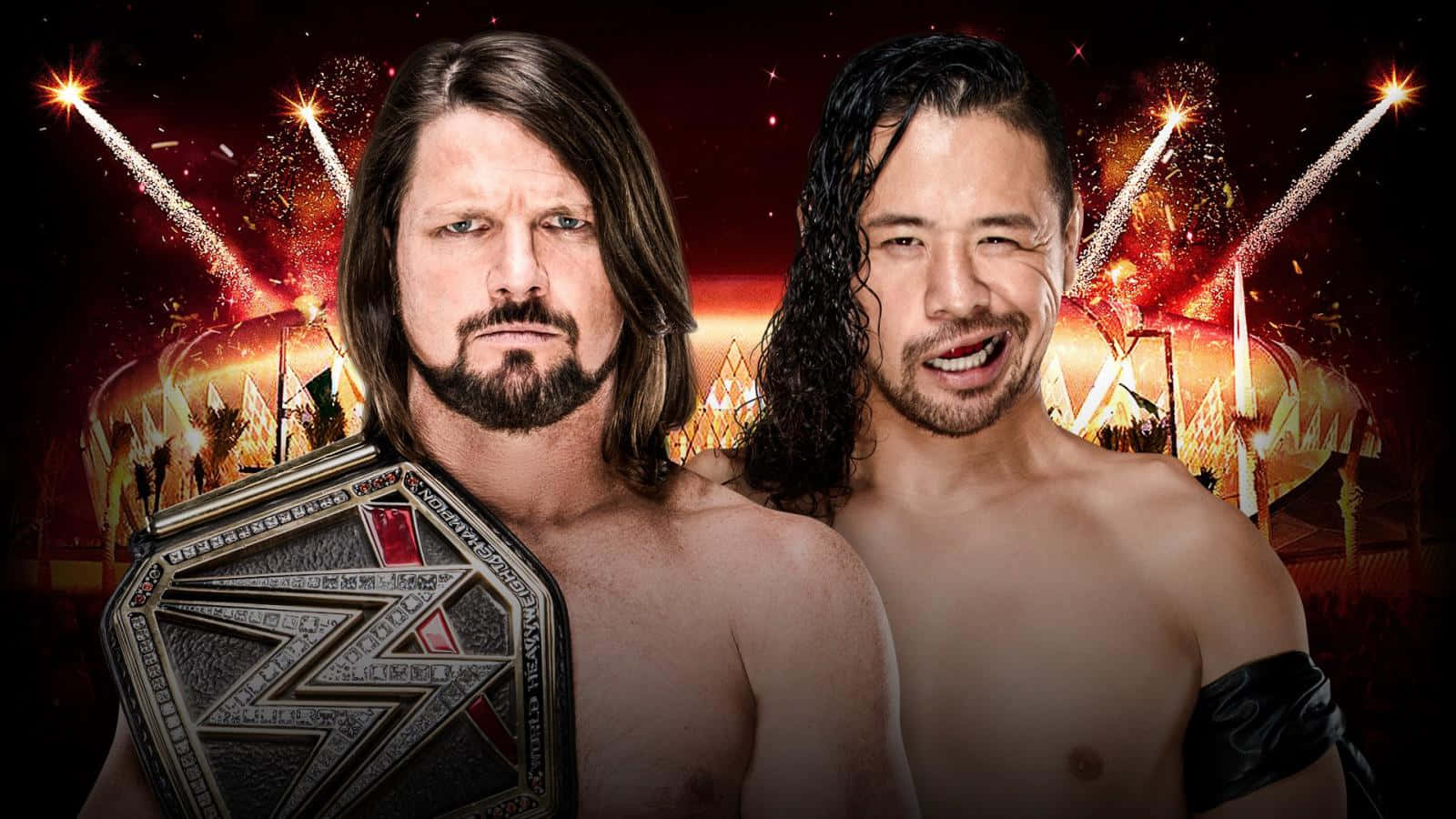 The Royal Rumble Aj Styles Vs Shinsuke Nakamura Wallpaper