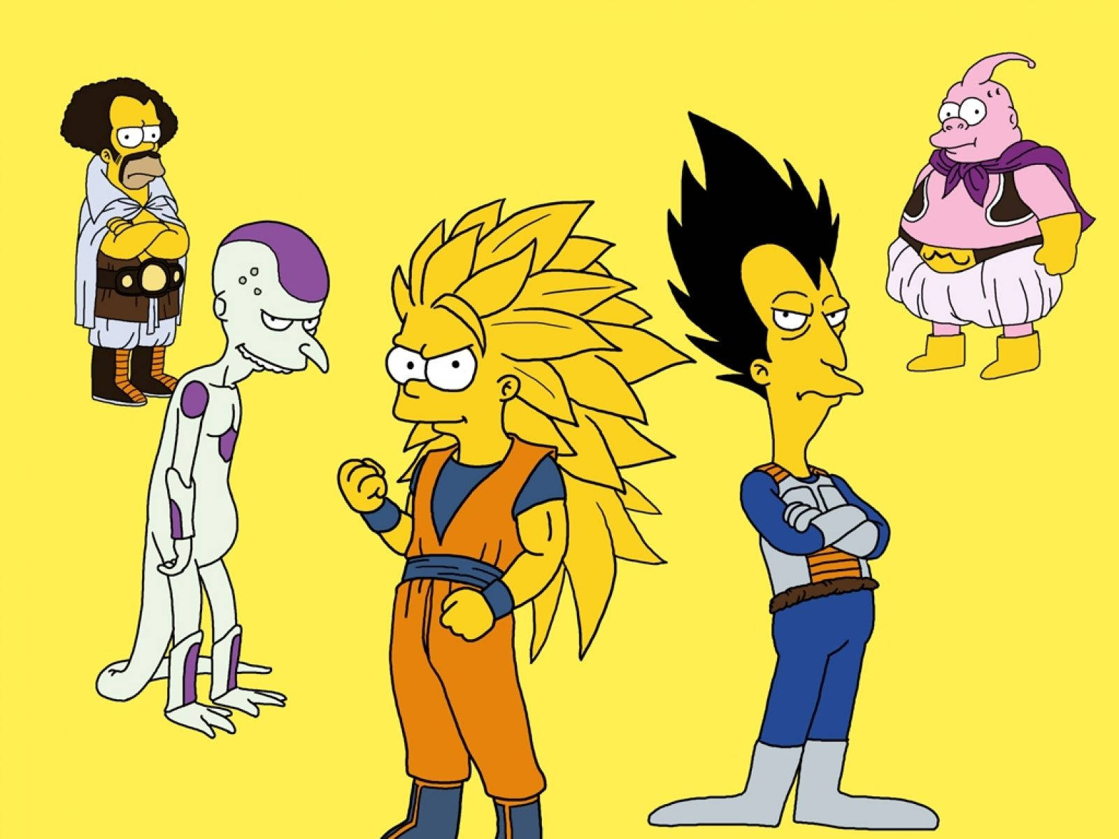 The Simpsons X Dragon Ball Wallpaper