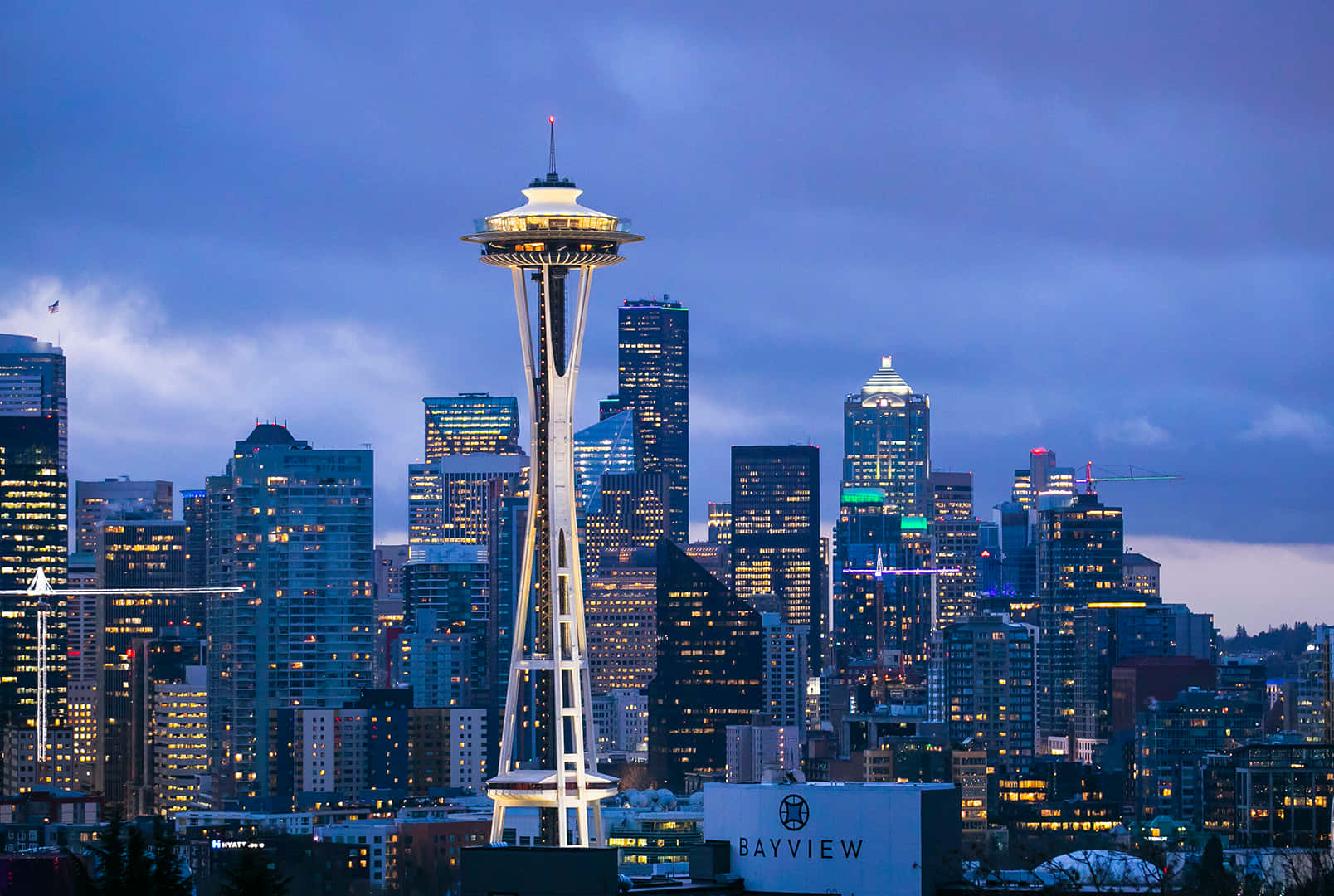 The Space Needle Is In The Sky Wallpaper