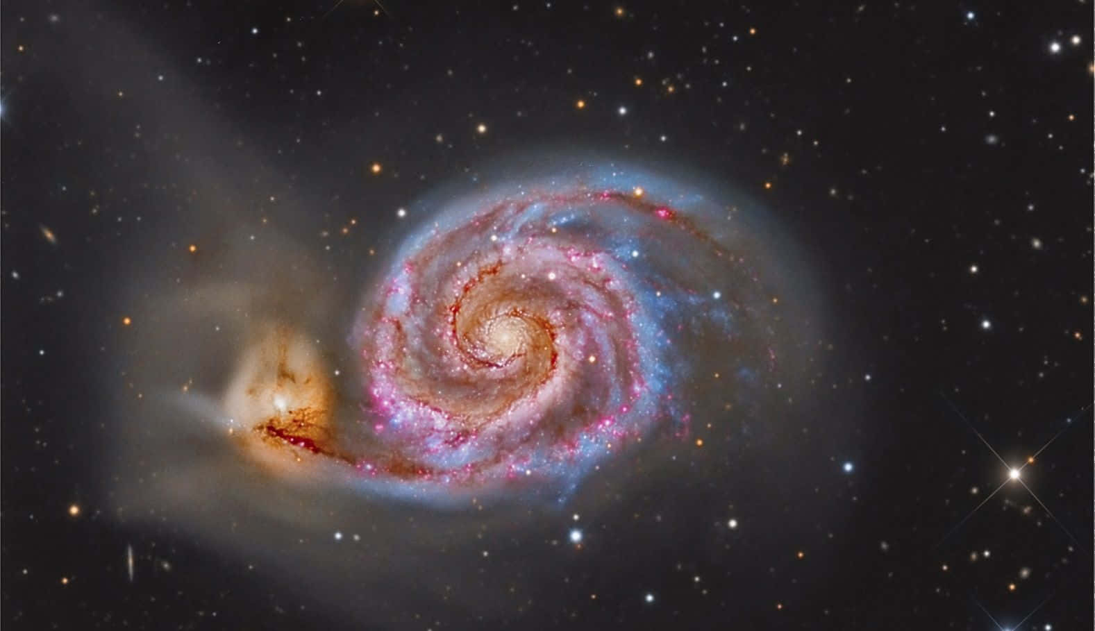 The Spectacular Whirlpool Galaxy In High Definition Wallpaper