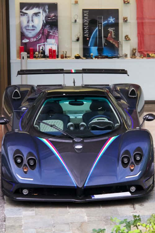 The Stunning Pagani Zonda Tricolore In Action Wallpaper