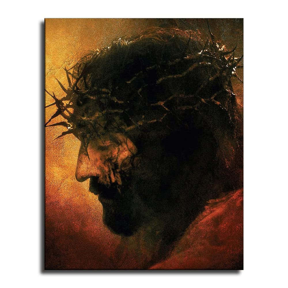 The Suffering Messiah: Jesus In Crown Of Thorns Wallpaper