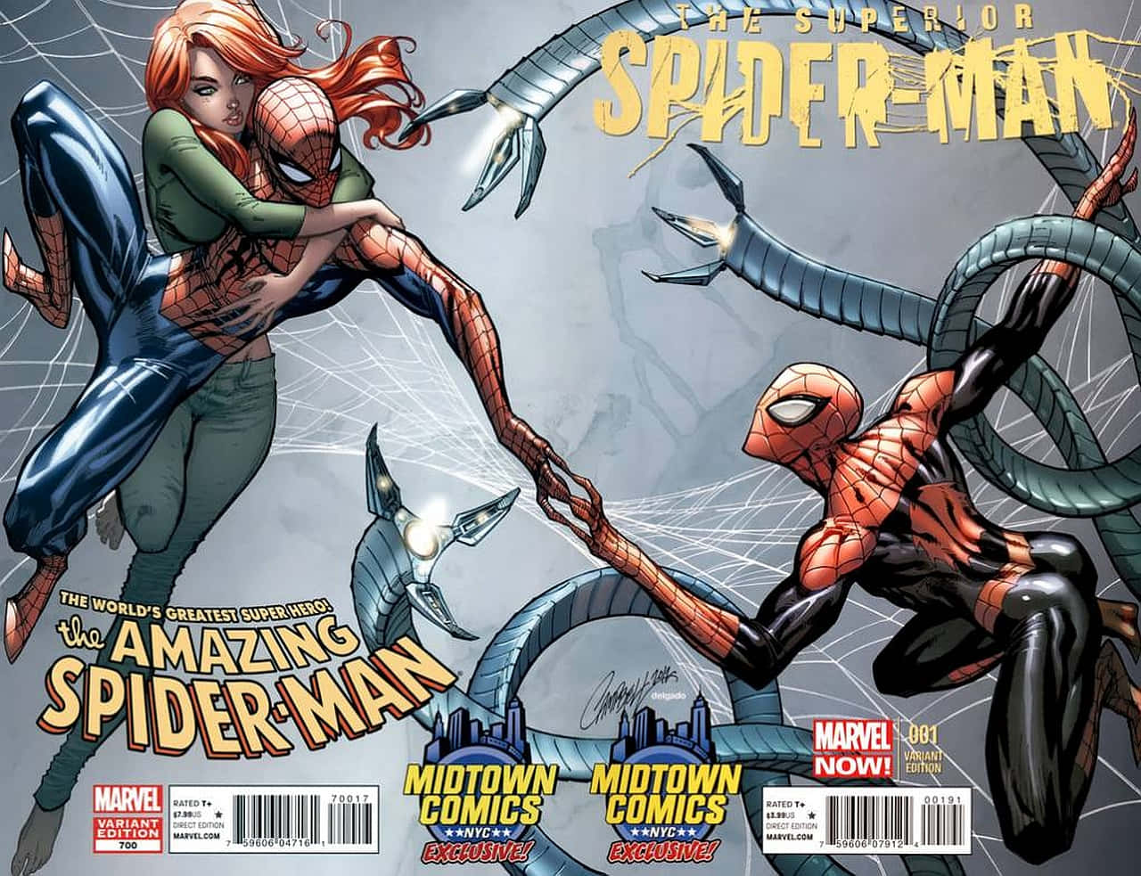 The Superior Spider-man In Action Wallpaper