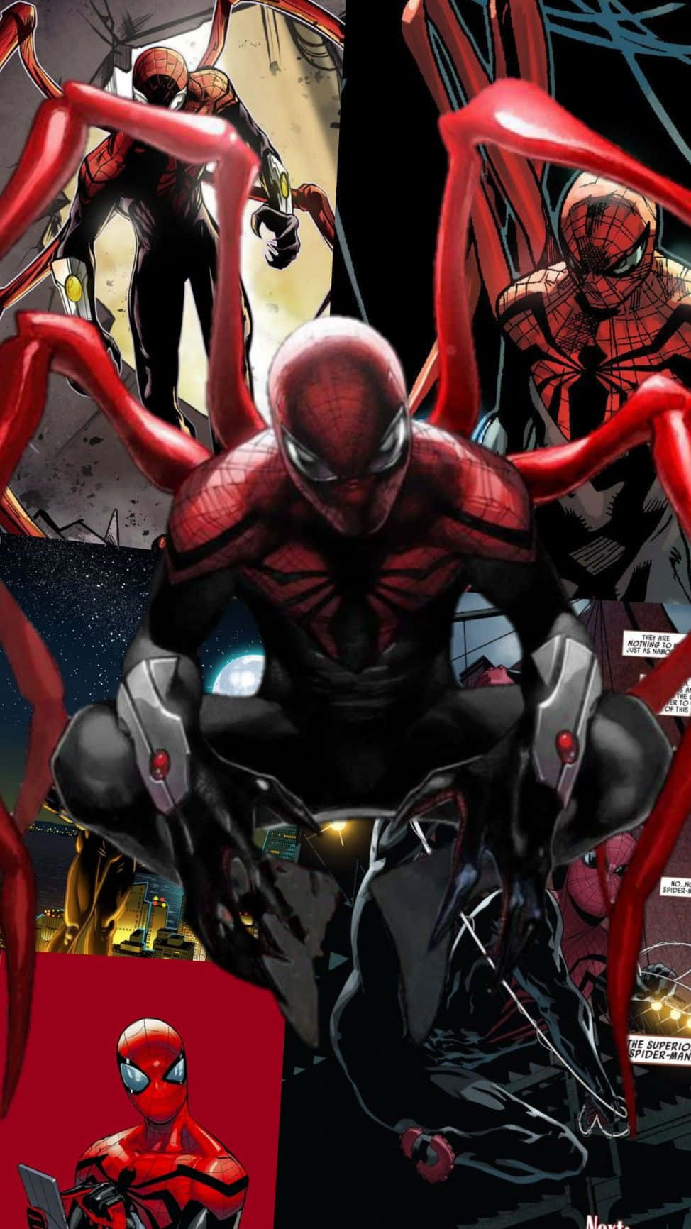 The Superior Spider-man Swinging Into Action Wallpaper