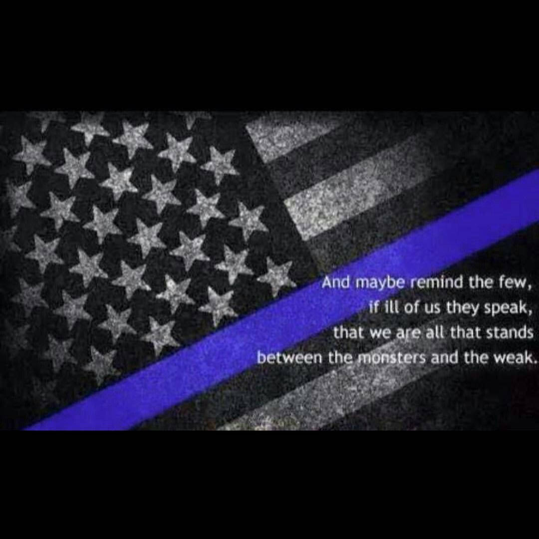 The Thin Blue Line - Law Enforcement Keeping Communities Safe Wallpaper