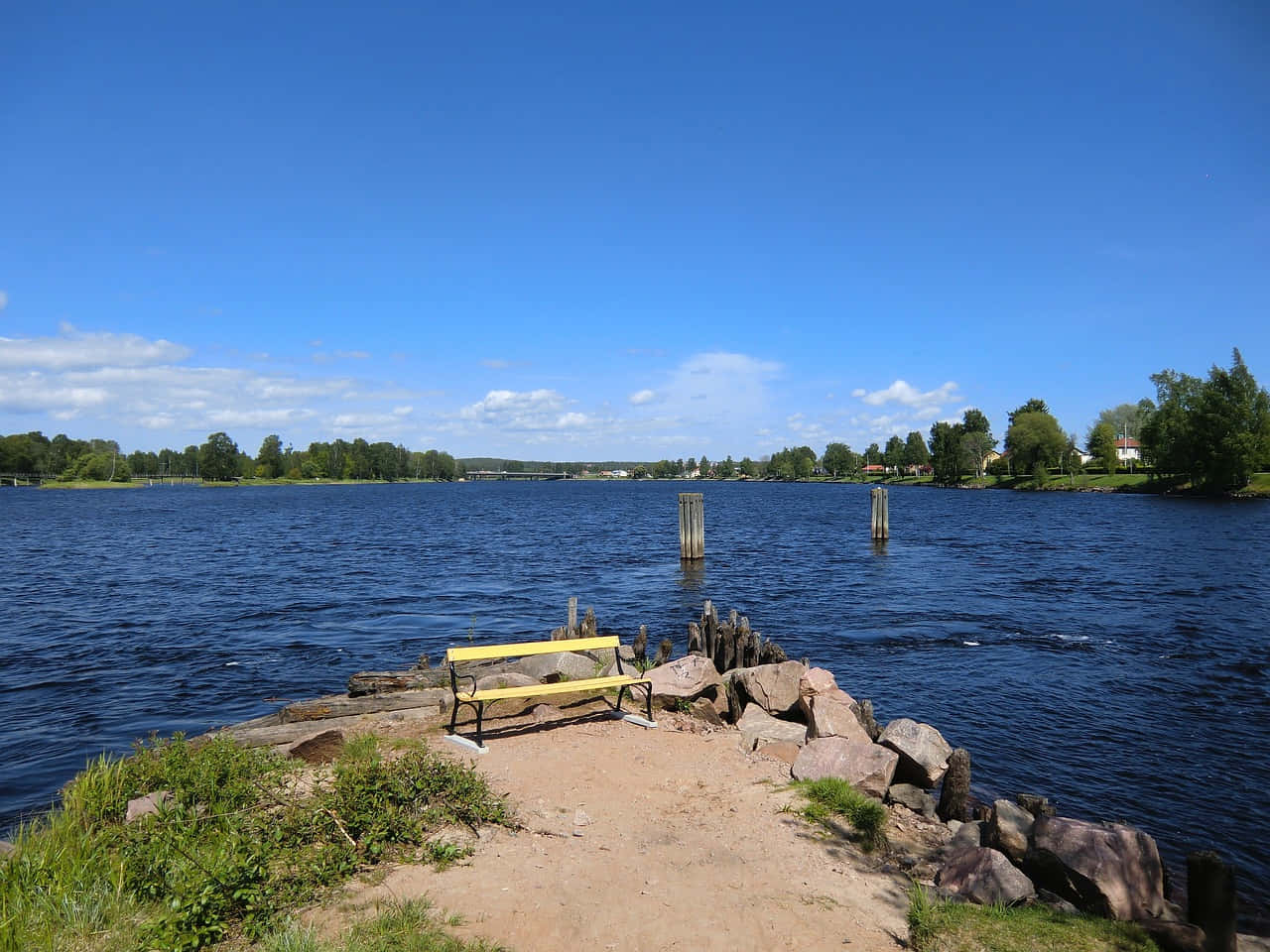 The Tranquil Summer Sunset Over Karlstad, Sweden Wallpaper