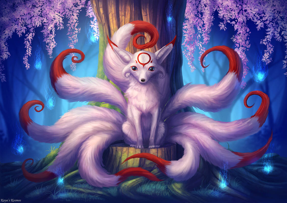 The Tree Nine Tailed Fox Wallpaper