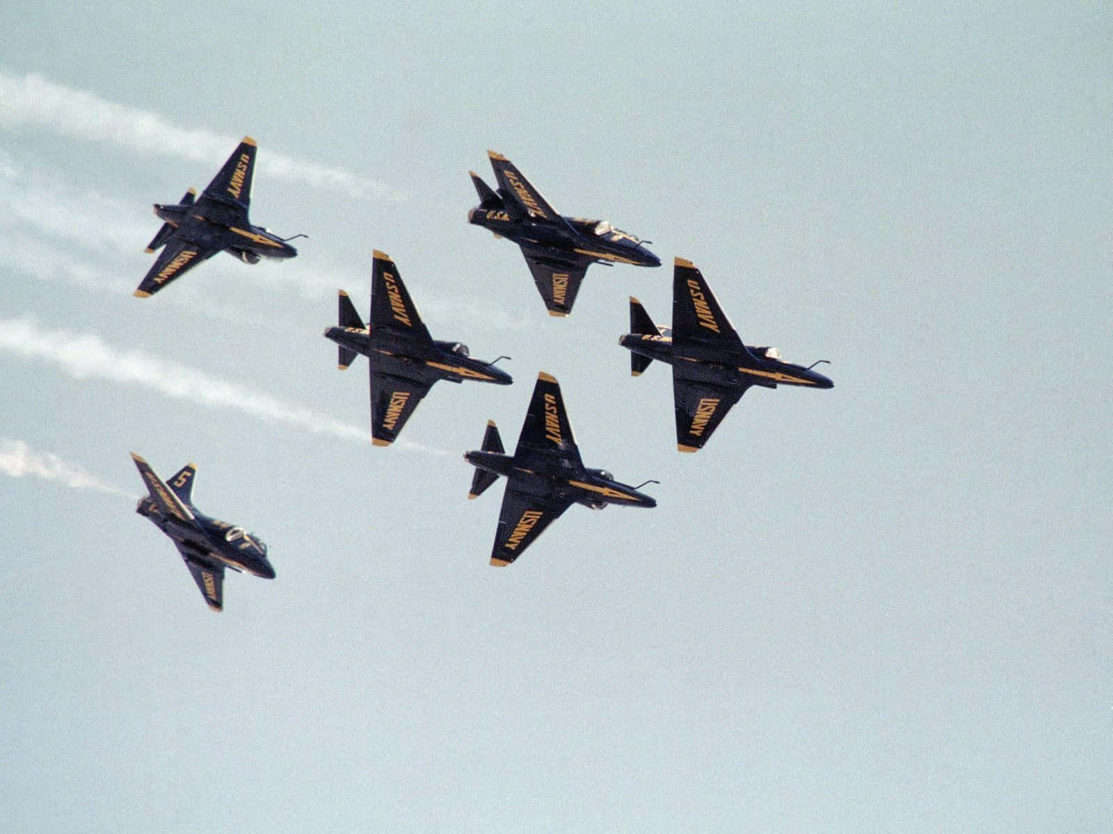 The U.s. Navy's Blue Angels Soar Wallpaper