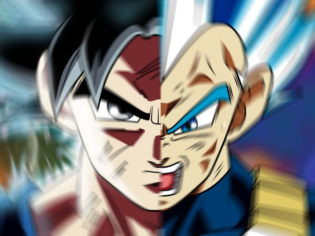 The Ultimate Showdown: Goku And Vegeta Powering Up Wallpaper