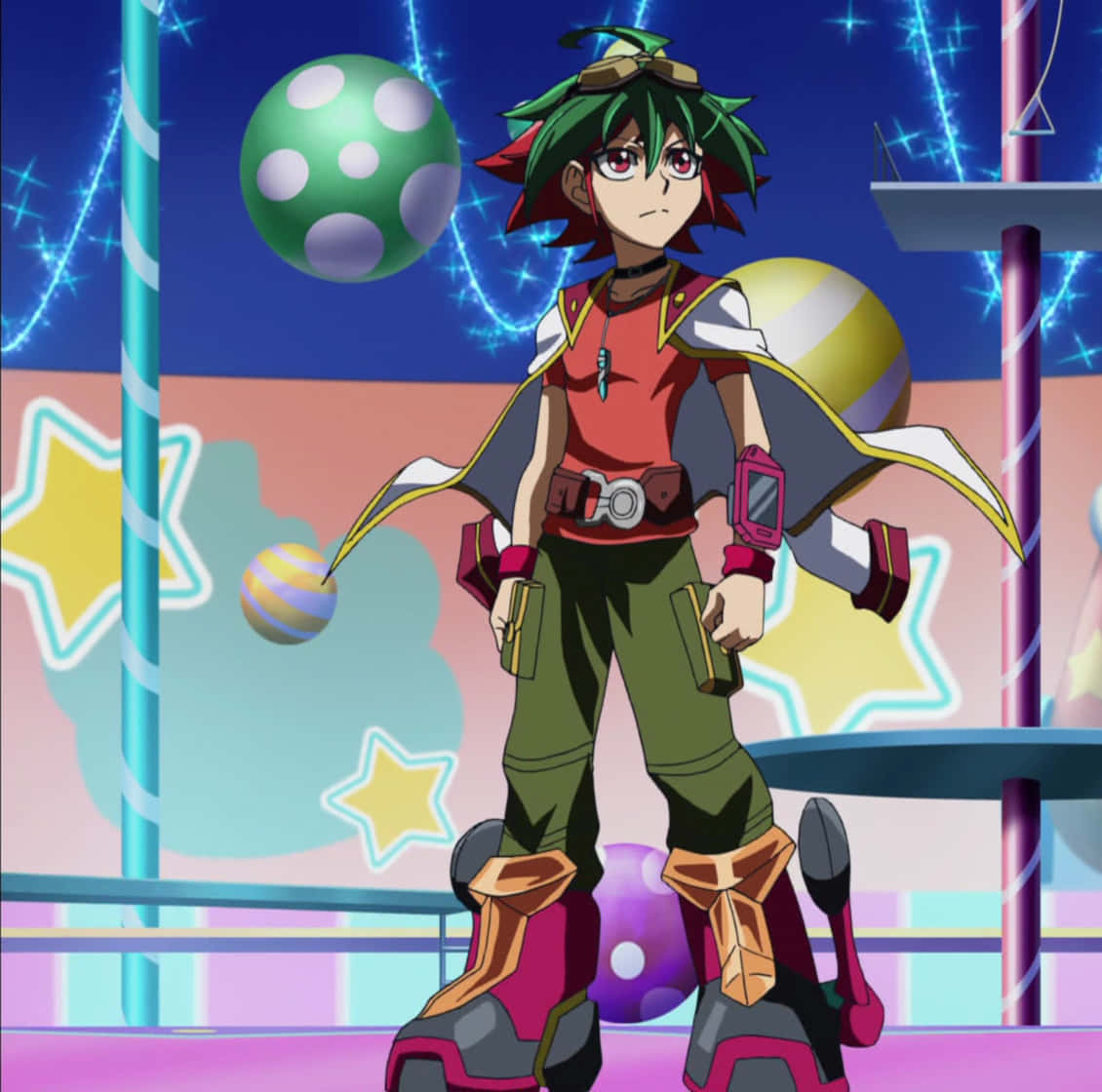 The Vibrant And Energetic Yuya Sakaki, Protagonist Of Yu-gi-oh! Arc-v Wallpaper