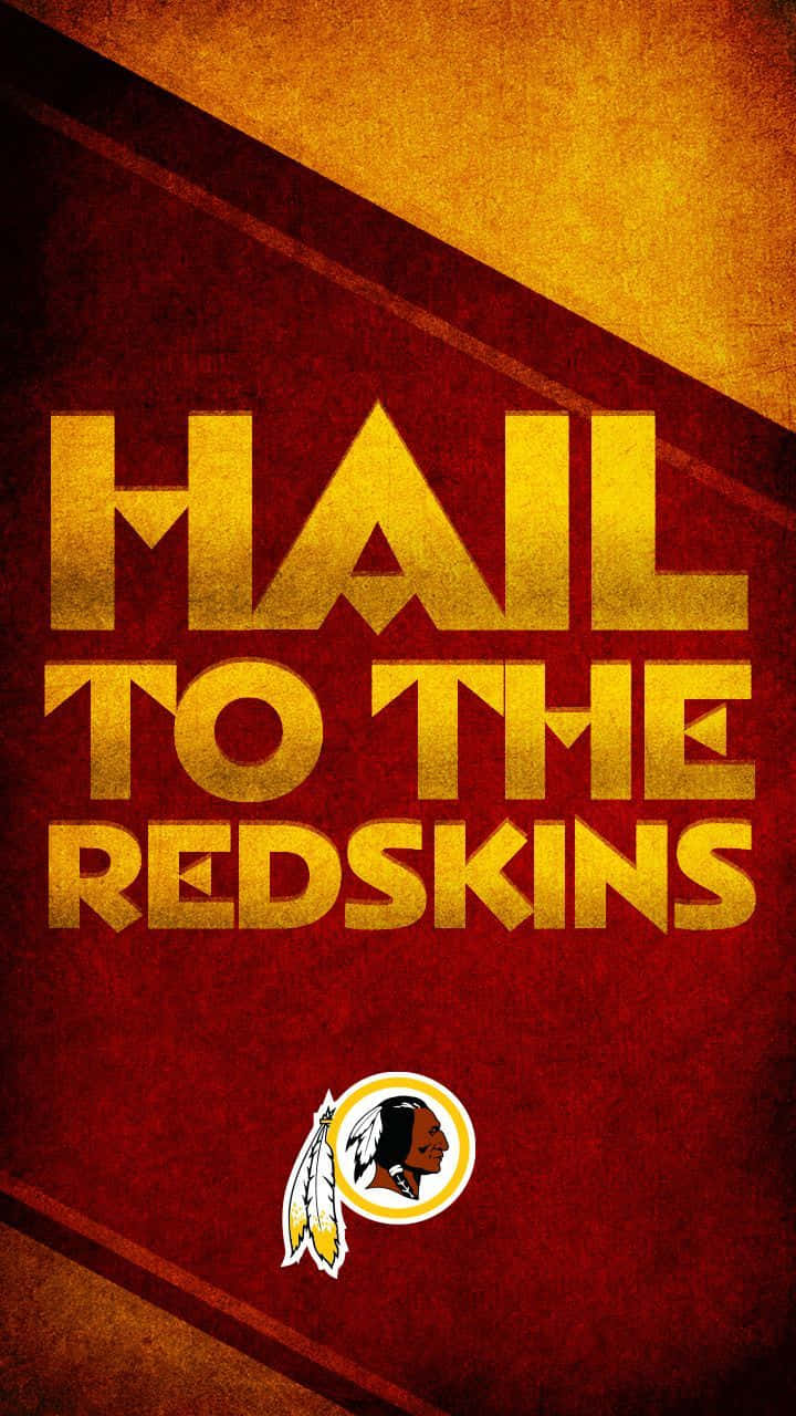 The Washington Redskins Logo With The Words Hail To The Redskins Wallpaper