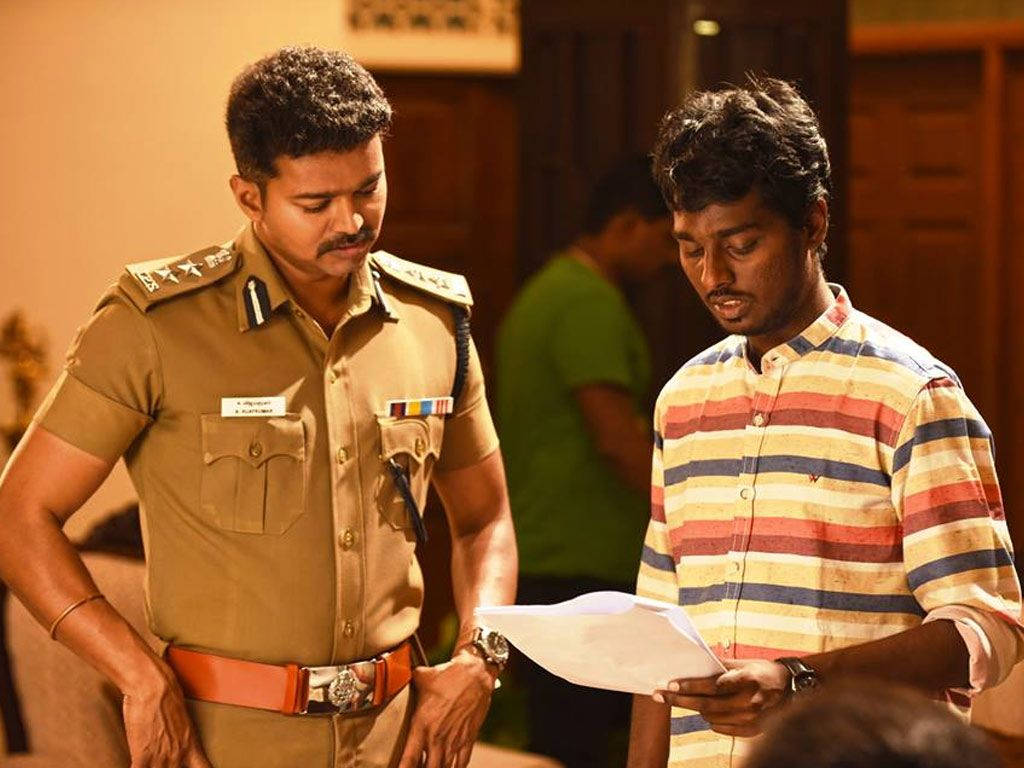 Theri Movie Vijay In Uniform Wallpaper