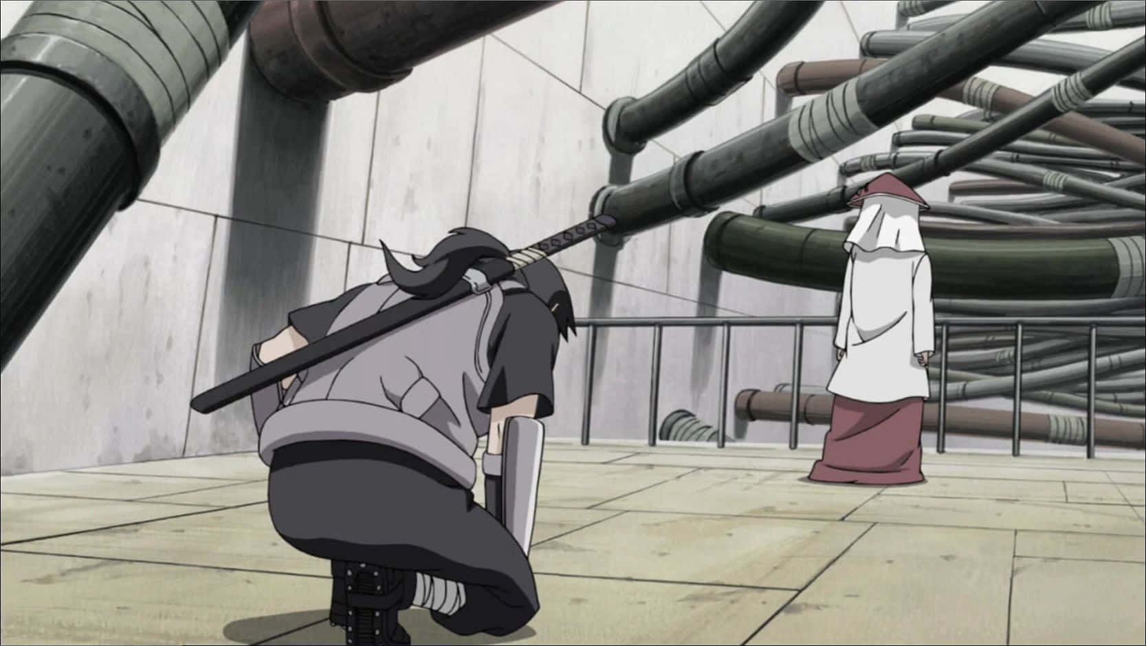 Third Hokage Hiruzen Sarutobi In Action Wallpaper