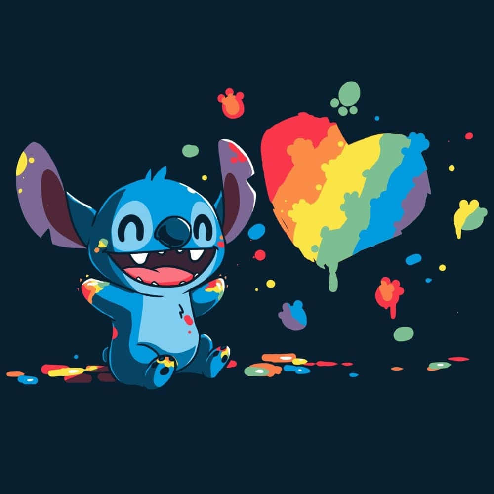 This Adorable Baby Stitch Is Looking For Some Fun! Wallpaper