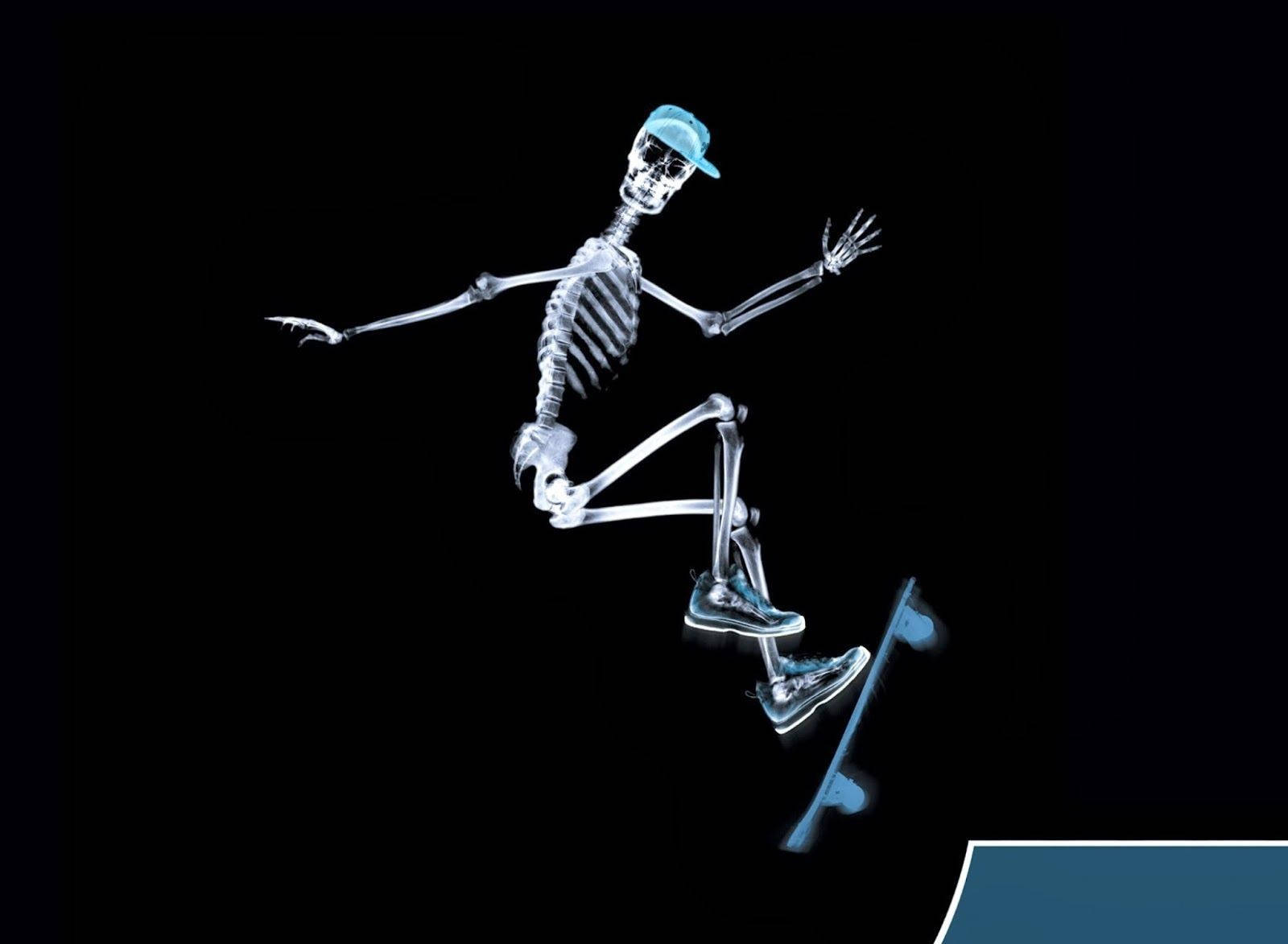 This Skeleton Is Up For Some Skateboarding Wallpaper