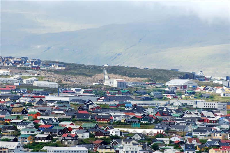 Thorshavn City And Village Wallpaper