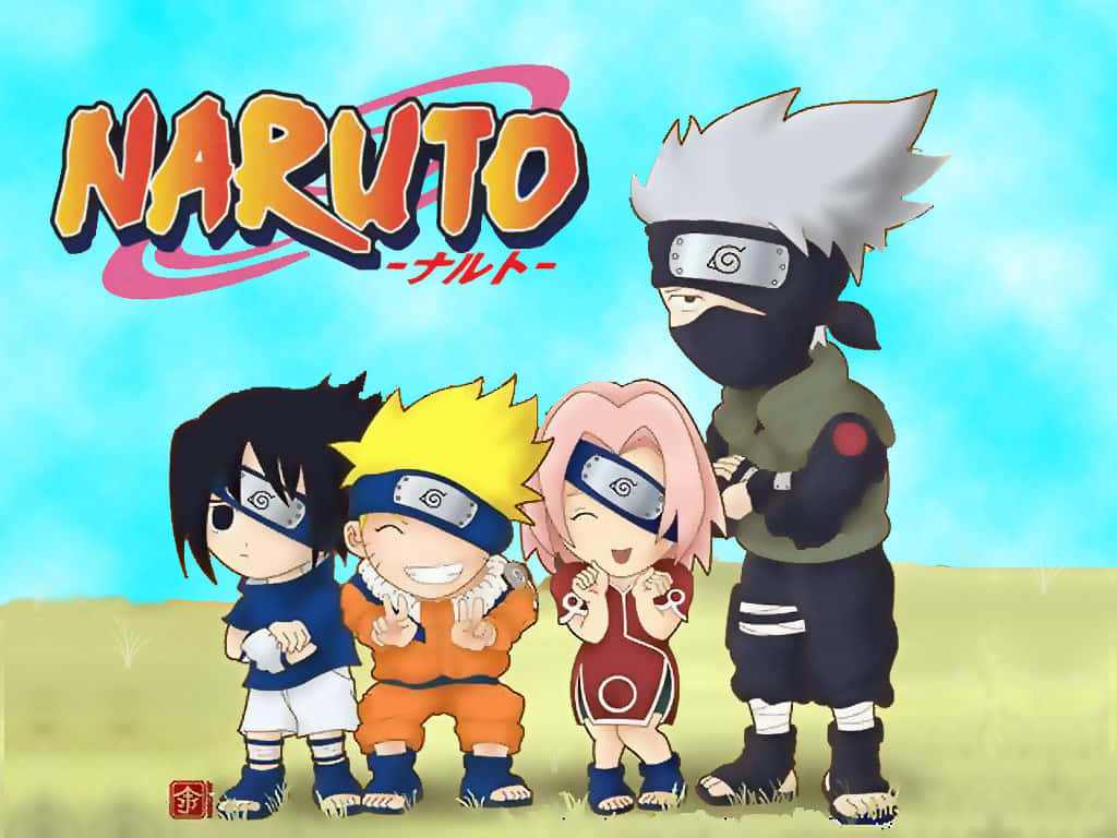 Three Legendary Shinobi Unite - Kakashi, Naruto And Sasuke Wallpaper