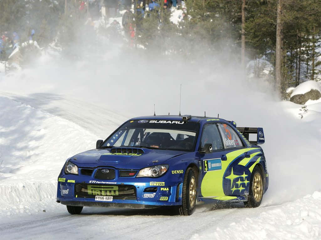 Thrilling Ice Racing Action On Frozen Lake Wallpaper