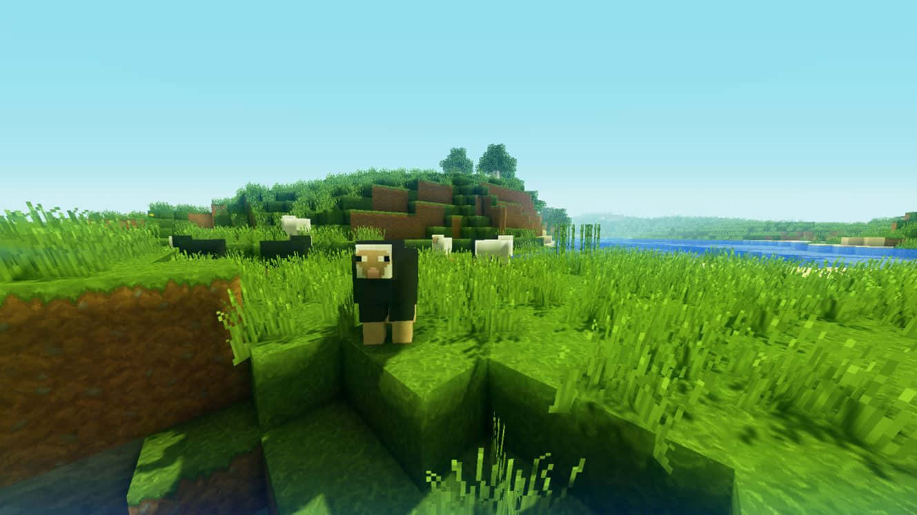 Thriving In A Minecraft Survival World Wallpaper