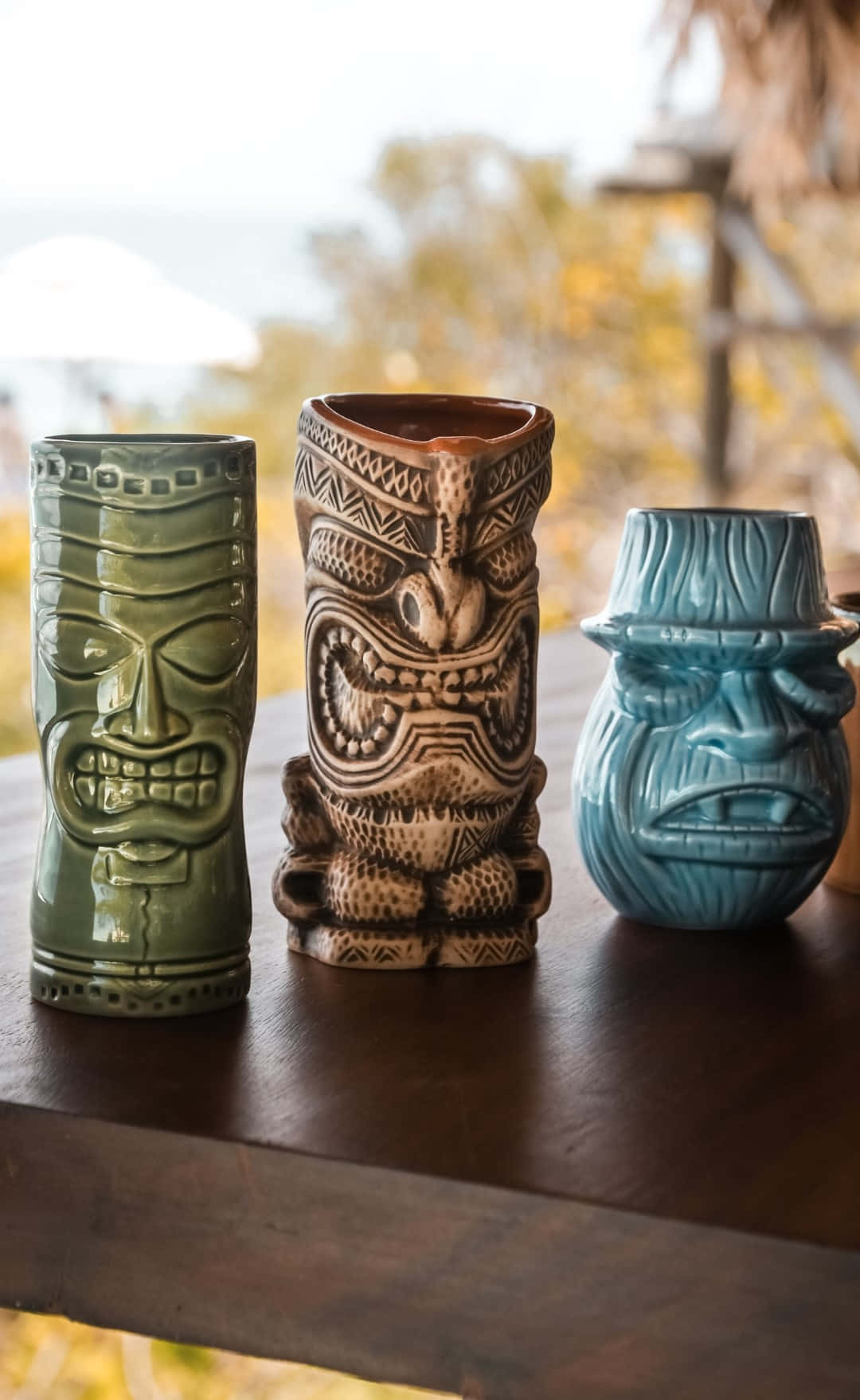 Tiki Mugs Collection Seaside Wallpaper