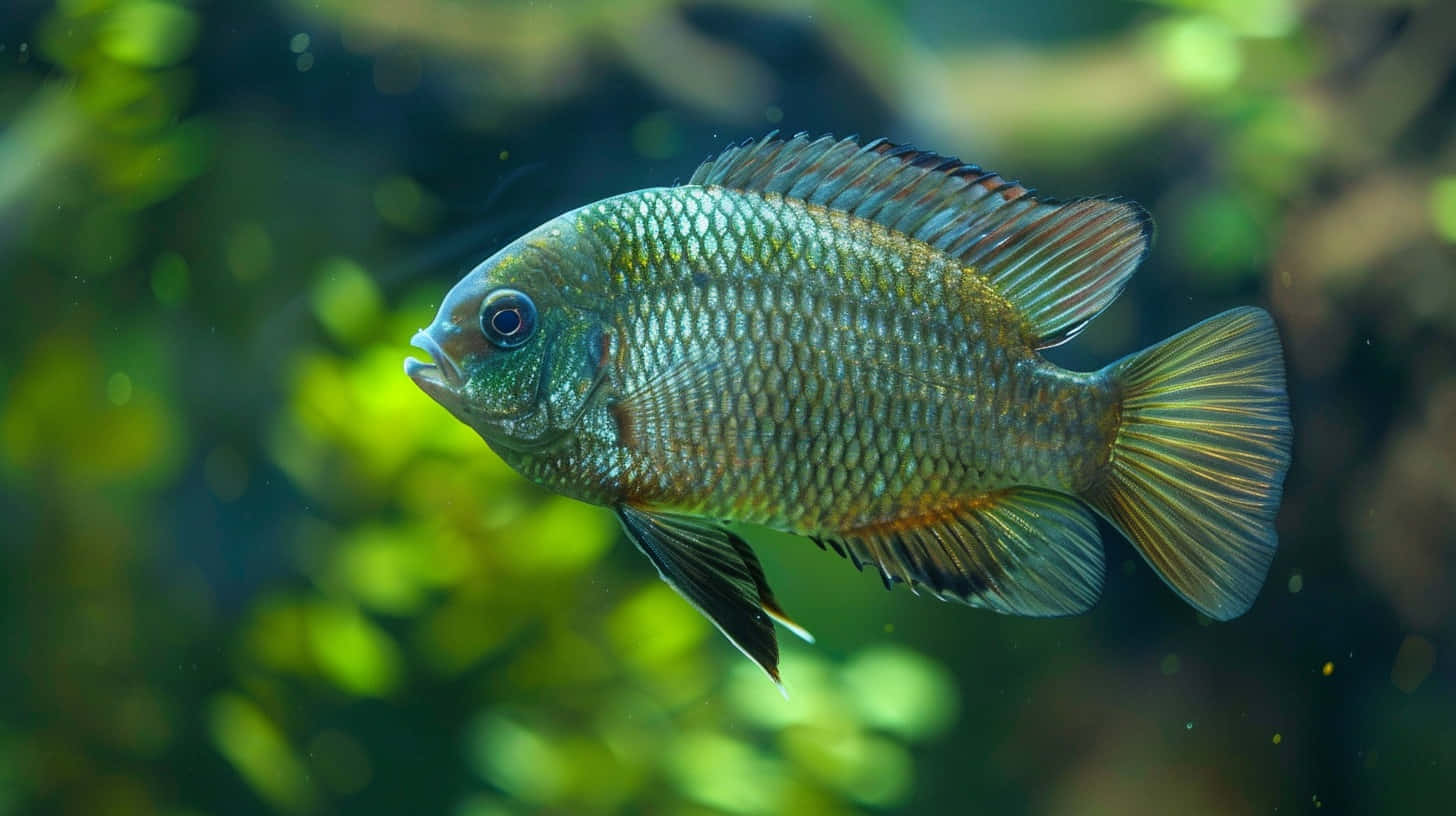 Tilapia Swimming Underwater Wallpaper