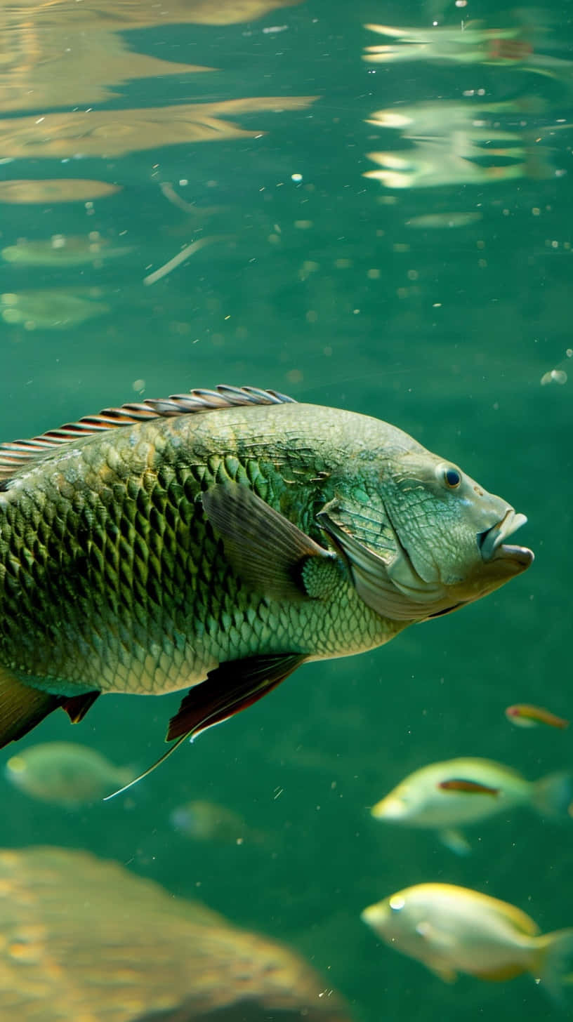 Tilapia Swimming Underwater.jpg Wallpaper