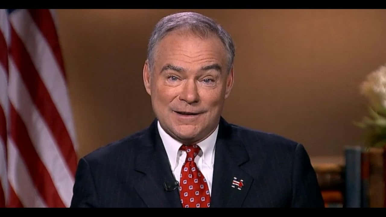 Tim Kaine Speaking Into Camera Wallpaper