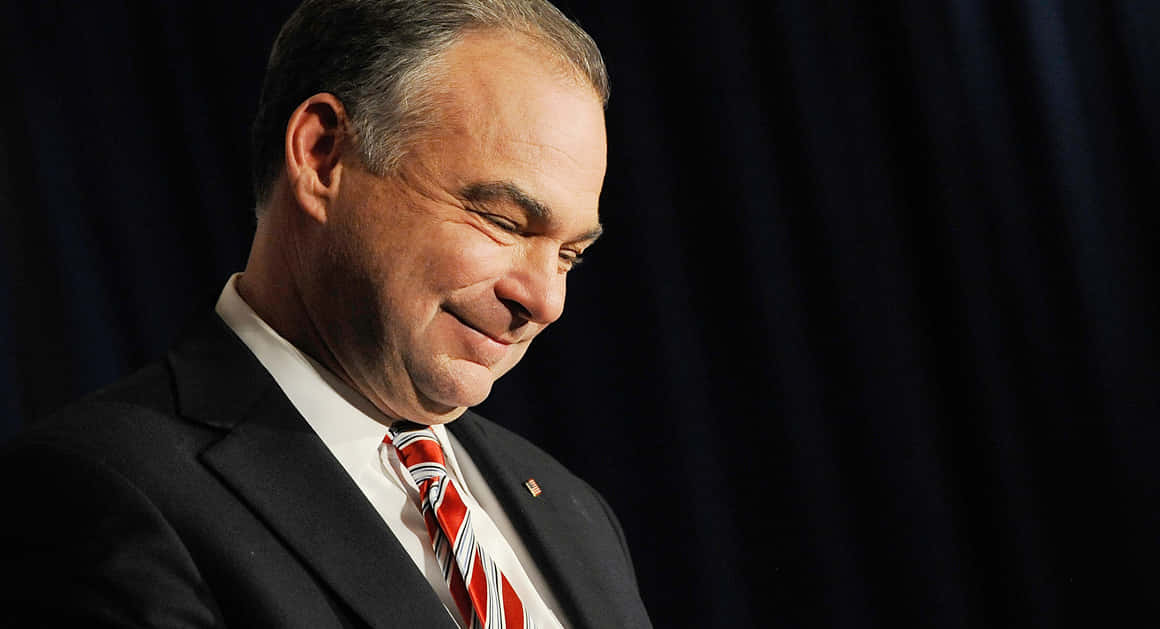 Tim Kaine With Black Background Wallpaper