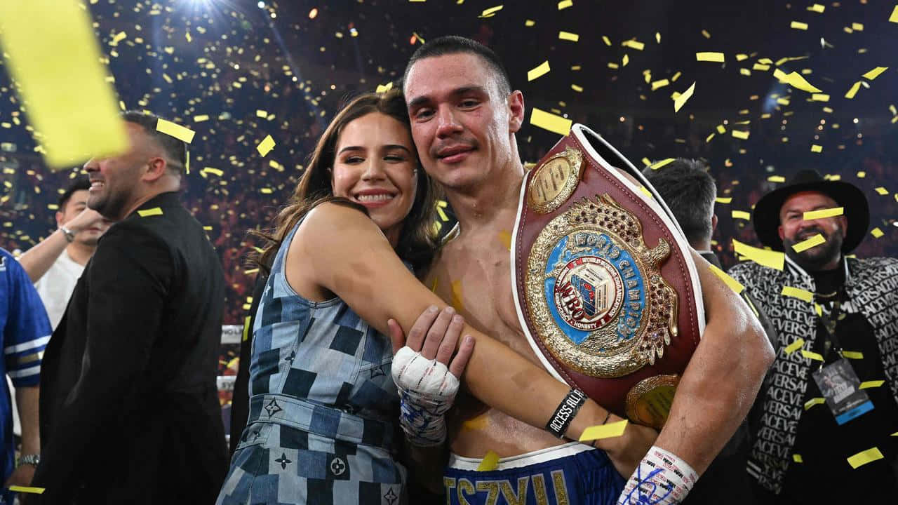 Tim Tszyu Focused And Ready For His Boxing Match Wallpaper