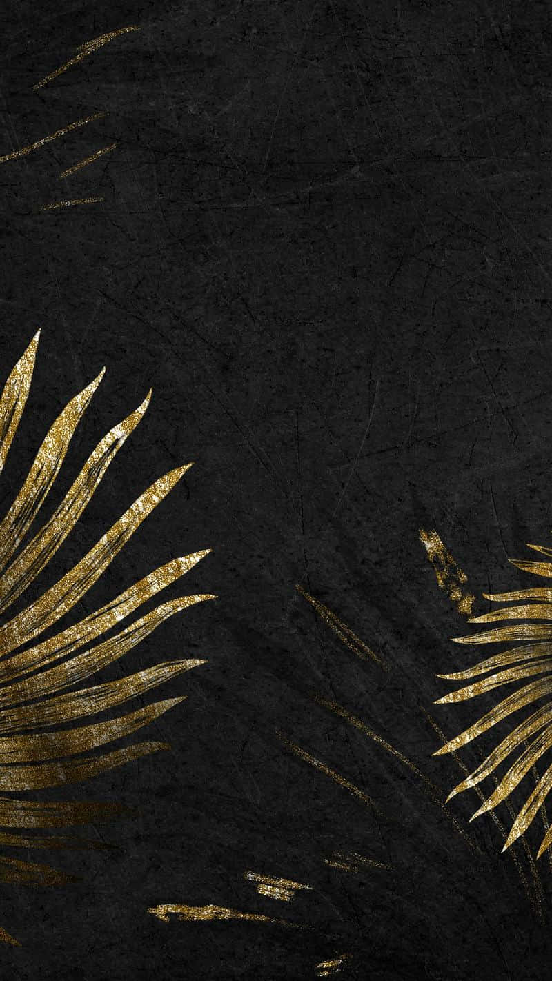 Time To Get Dressed Up With This Elegant Black And Gold Combination! Wallpaper