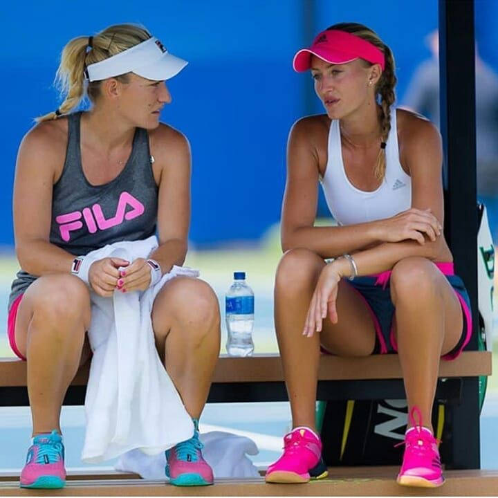 Timea Babos And Partner Taking A Relaxing Break Wallpaper