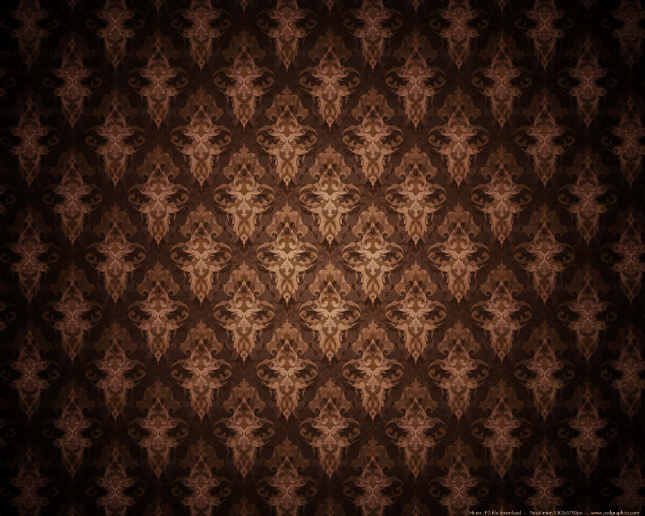 Timeless Brown Vintage Pattern Wallpaper Wallpaper