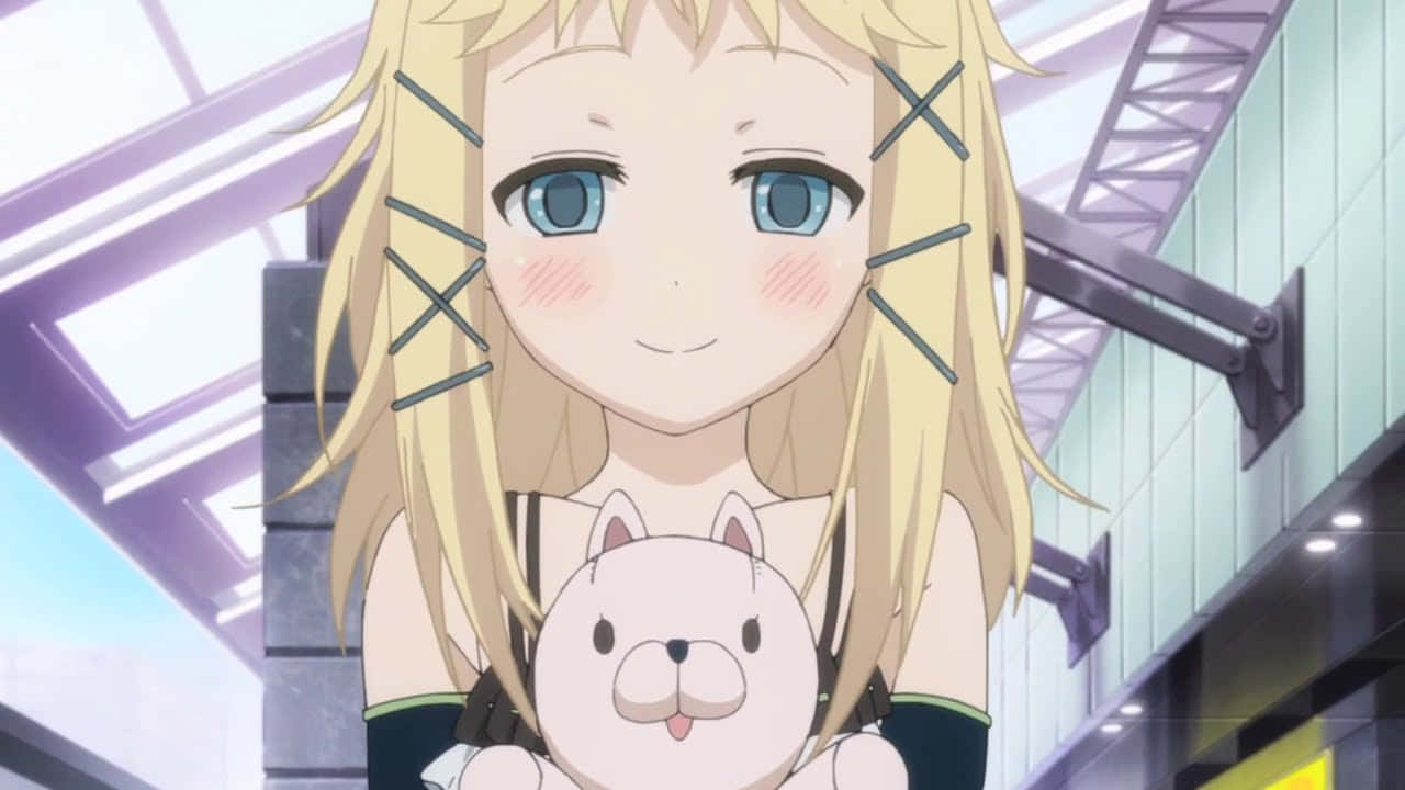 Tina Sprout Holding Plushie Wallpaper