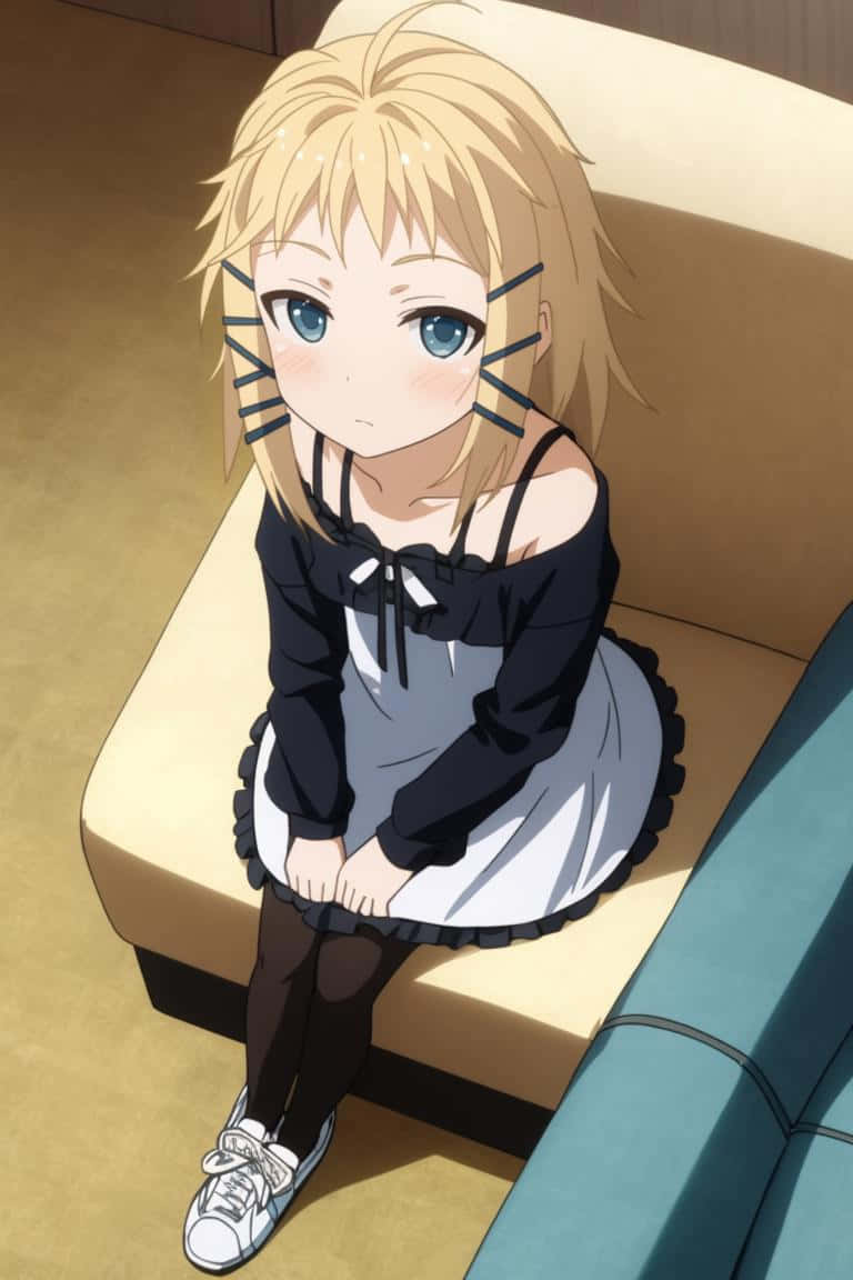 Tina Sprout Seatedon Couch Anime Character Wallpaper