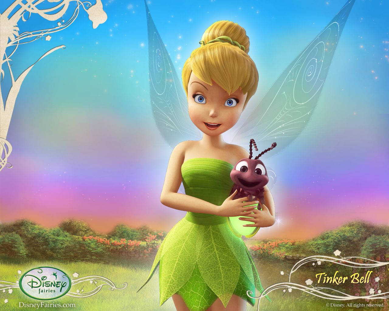 Tinkerbell And Blaze Smiling Wallpaper