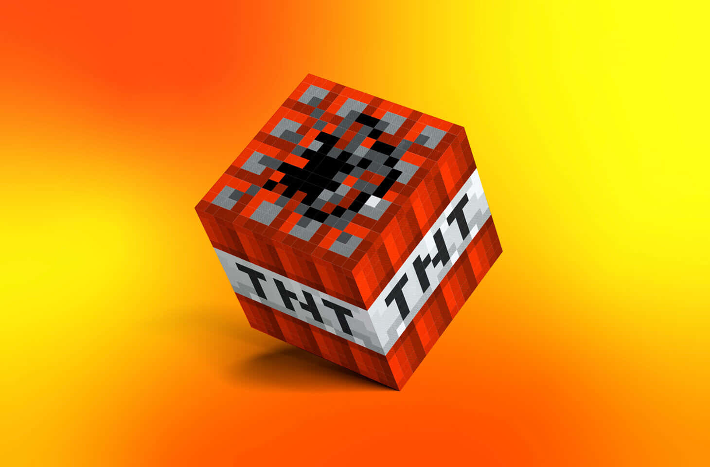 Tipped-over Minecraft Tnt Wallpaper