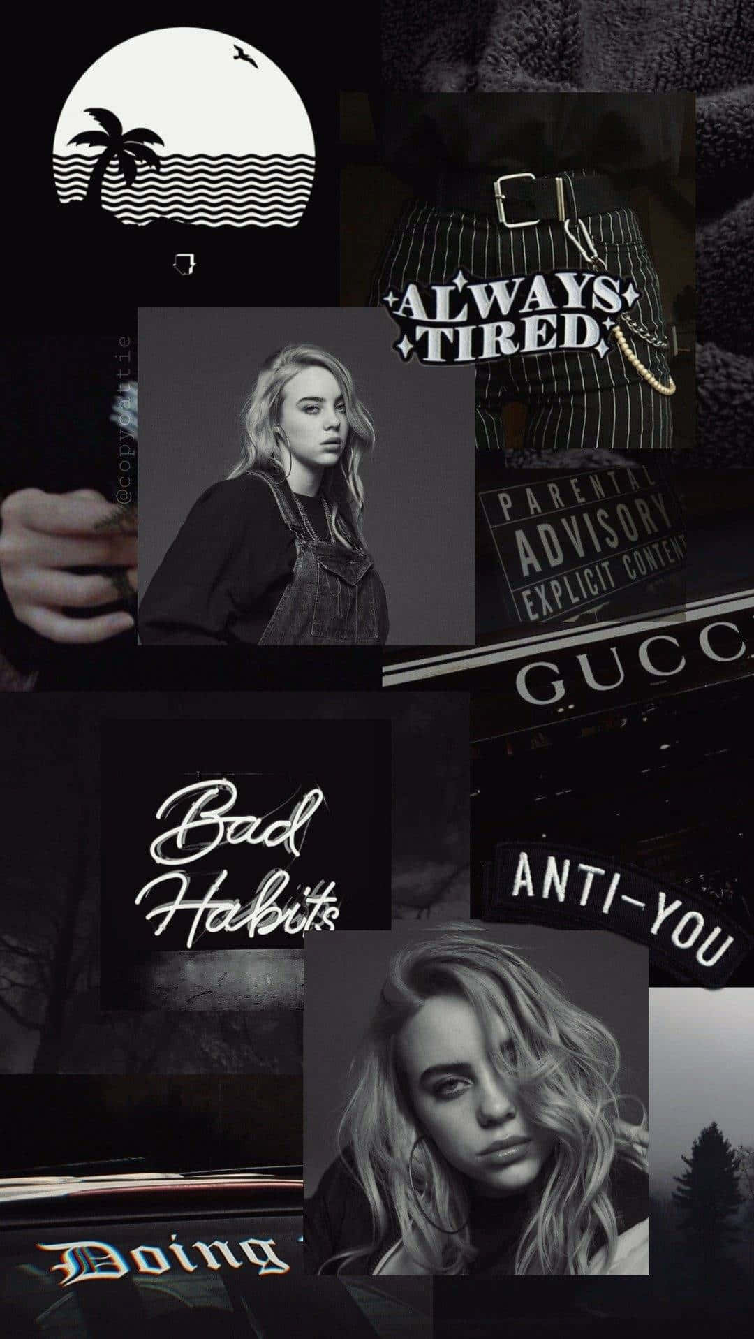 Tired_ Aesthetic_ Collage Wallpaper