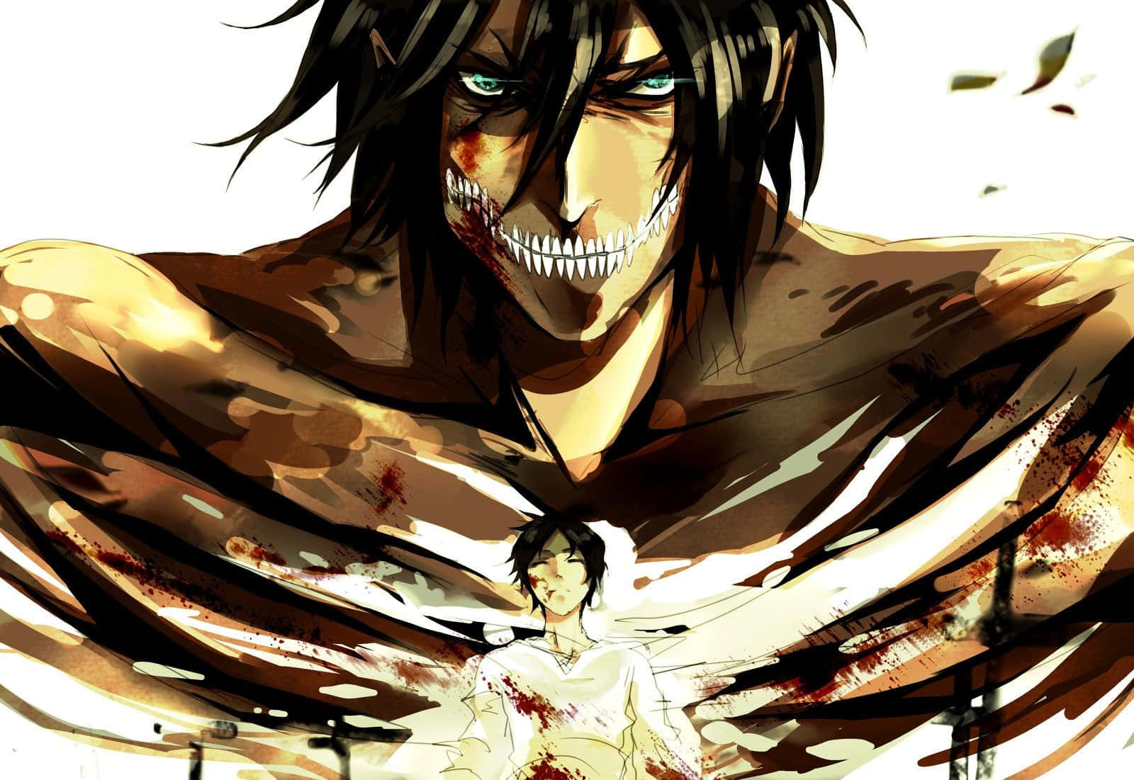 Titan Eren Yeager Sleeping And Dreaming Wallpaper