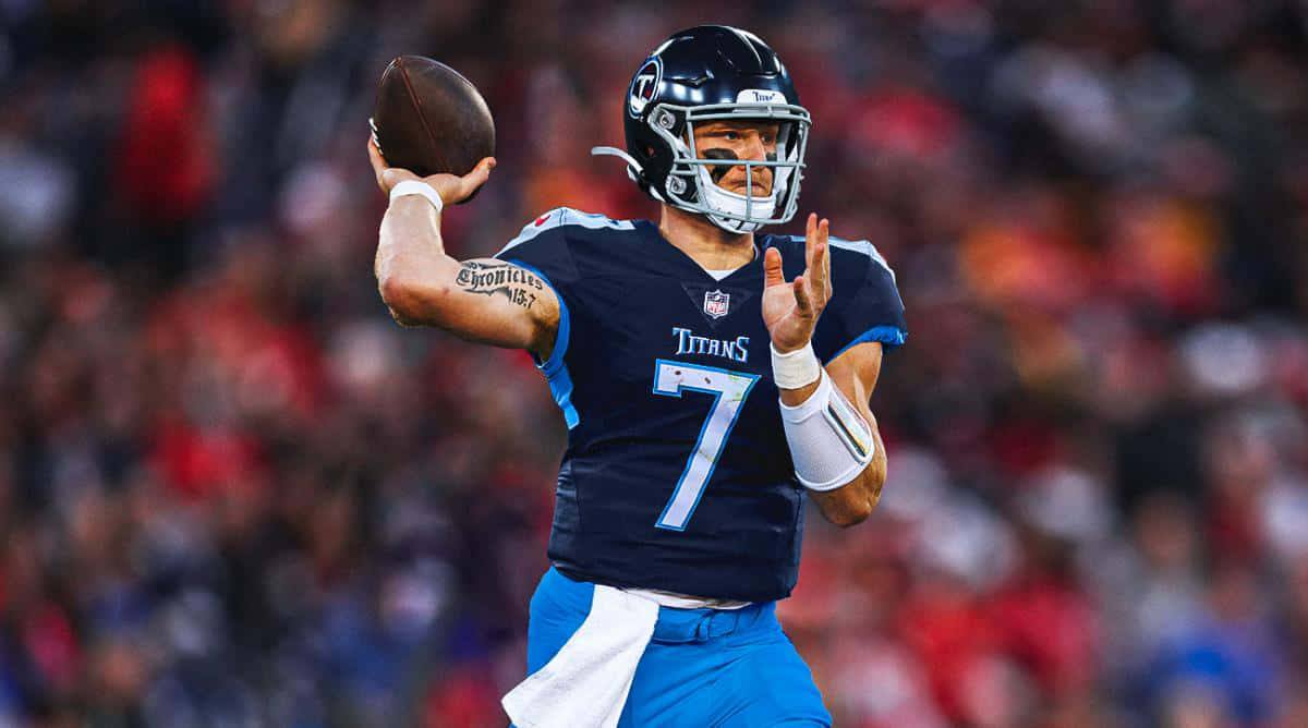 Titans Quarterback Action Shot Wallpaper